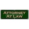Signmission ATTORNEY AT LAW BANNER SIGN lawyer attorney justice prosecute counsel B-72 Attorney At Law - alternate 1